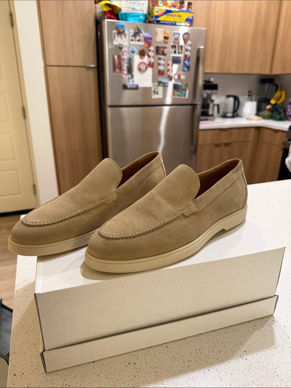 Magnanni Men's Suede Slip-On Loafers
